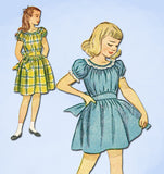 1940s Vintage Simplicity Sewing Pattern 2096 Sweet Little Girls Dress Size 10