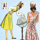 1940s Vintage Simplicity Sewing Pattern 2098 Cute Misses Sun Dress or Jumper 32B - Vintage4me2
