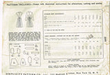 1940s Original Vintage Simplicity Pattern 2099 Teen Misses Bustle Back Dress 29B