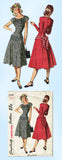 1940s Original Vintage Simplicity Pattern 2099 Teen Misses Bustle Back Dress 29B