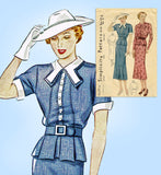 Simplicity 2116: 1930s Misses 2 Piece Dress Size 32 Bust Vintage Sewing Pattern - Vintage4me2