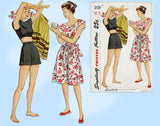 Simplicity 2120: 1940s Cute Misses 2 Piece Playsuit 34 B Vintage Sewing Pattern
