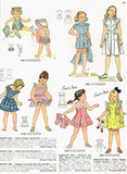 1940s Vintage Simplicity Sewing Pattern 2128 Cute Toddler Girls Sun Dress Size 6 - Vintage4me2