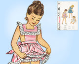 1940s Vintage Simplicity Sewing Pattern 2128 Uncut Toddler Girls Sun Dress Sz 4 - Vintage4me2