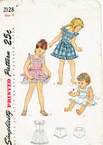 1940s Vintage Simplicity Sewing Pattern 2128 Uncut Toddler Girls Sun Dress Sz 4 - Vintage4me2