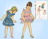 1940s Vintage Simplicity Sewing Pattern 2128 Cute Toddler Girls Sun Dress Size 6 - Vintage4me2