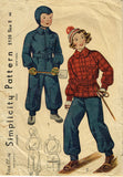 1930s Vintage Simplicity Sewing Pattern 2138 Cute Toddler Boys Snow Suit Size 2 - Vintage4me2