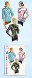 1940s Original Vintage Simplicity Pattern 2144 Uncut Misses Peplum Blouse Sz 30B