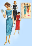 1950s Vintage Simplicity Sewing Pattern 2144 Misses Easy Cocktail Dress Sz 33 B - Vintage4me2