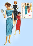 1950s Vintage Simplicity Sewing Pattern 2144 Misses Easy Cocktail Dress Sz 36 B - Vintage4me2