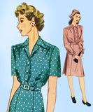 1940s Vintage Simplicity Sewing Pattern 2159 Charming Misses Shirtwaist Dress 14 - Vintage4me2