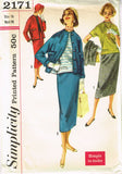 1950s Vintage Simplicity Sewing Pattern 2171 Uncut Easy Misses Suit Size 16 36B