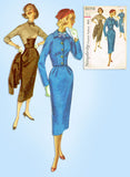 1950s Vintage Simplicity Sewing Pattern 2172 Misses Slender Dress & Jacket 32 B - Vintage4me2