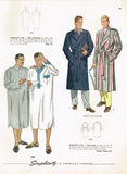 1940s Vintage Simplicity Sewing Pattern 2172 Men's Bathrobe Size Medium