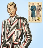 1940s Vintage Simplicity Sewing Pattern 2172 Men's Bathrobe Size Medium