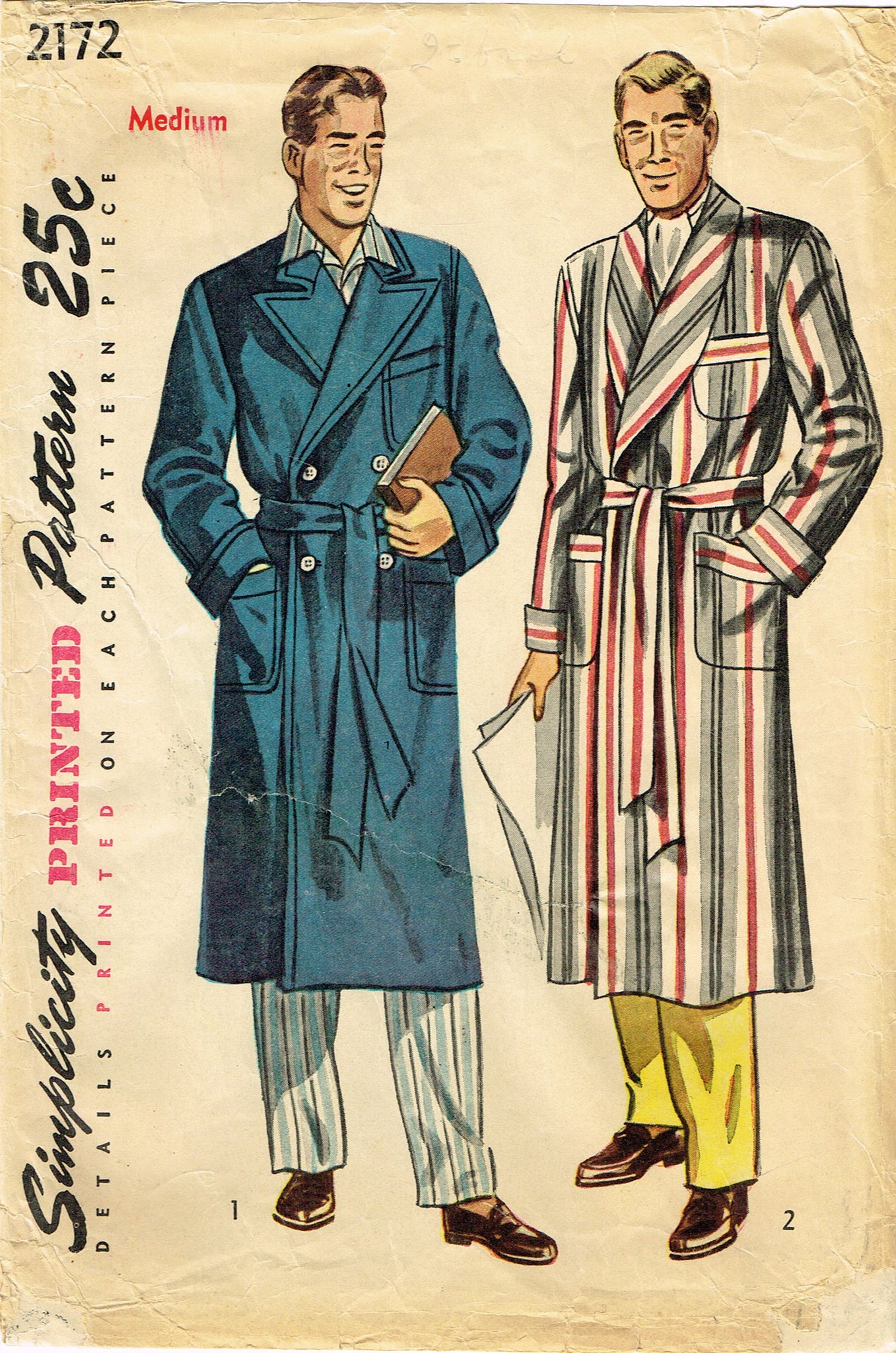 Simplicity Pattern 7958 Housecoat Robe Vintage Mandarin Collar Size 12-14