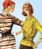 1950s Vintage Simplicity Sewing Pattern 2173 Uncut Misses 1 or 2 PC Dress Sz 33B - Vintage4me2