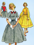 1950s Vintage Simplicity Sewing Pattern 2179 Misses Dress w Plastron Front Sz 34 B
