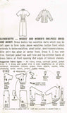 1950s Vintage Simplicity Sewing Pattern 2182 Uncut Misses Slenderette Dress Sz12