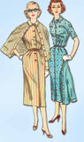 1950s Vintage Simplicity Sewing Pattern 2182 Uncut Misses Dress and Cardigan 34B