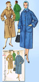 1950s Vintage Simplicity Sewing Pattern 2187 Uncut Misses Trench Coat Size 14