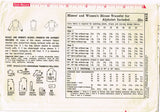 1950s Original Vintage Simplicity Pattern 2195 Misses Monogram Blouse Sz 34 B