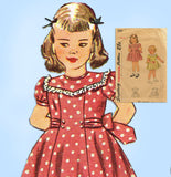 1940s Vintage Simplicity Sewing Pattern 2197 Toddler Girls Princess Dress Size 3 - Vintage4me2