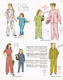 1940s Vintage Simplicity Sewing Pattern 2199 Toddler Girls 1 Piece Pajamas Sz 2 - Vintage4me2