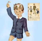 1940s Vintage Simplicity Sewing Pattern 2202 Classic Toddler Boys Suit Size 2 - Vintage4me2