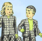 1940s Vintage Simplicity Sewing Pattern 2206 WWII Toddler Boy Girl Suits Size 2 - Vintage4me2