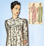 1940s Vintage Simplicity Sewing Pattern 2210 Plus Size Womens Nightgown 40 Bust - Vintage4me2
