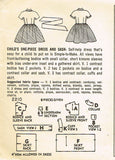 1950s Vintage Simplicity Sewing Pattern 2210 Toddler GIrls Dress Easy! Size 6