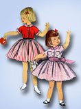 1950s Vintage Simplicity Sewing Pattern 2210 Toddler GIrls Dress Easy! Size 6