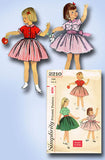 1950s Vintage Simplicity Sewing Pattern 2210 Toddler GIrls Dress Easy! Size 6