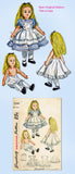 1940s Original Vintage Simplicity Pattern 2240 Uncut Alice in Wonderland Doll