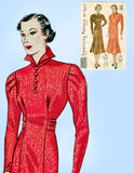 1930s Vintage Simplicity Sewing Pattern 2242 Misses Princess Dress Size 34 Bust - Vintage4me2