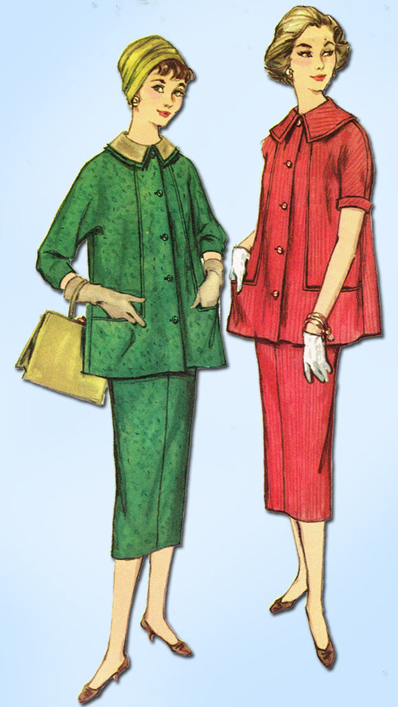1950s Vintage Simplicity Sewing Pattern 2243 Uncut Misses Maternity Suit Size 11
