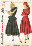 1940s Vintage Simplicity Sewing Pattern 2246 Uncut Misses Peplum Dress Size 30 B