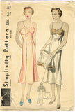 Simplicity 2256: 1930s Misses Bra Top Slip Size 38 Bust Vintage Sewing Pattern