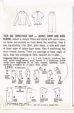 1950s Vintage Simplicity Sewing Pattern 2280 Uncut Misses 3 Piece Suit Size 32B