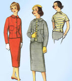 1950s Vintage Simplicity Sewing Pattern 2280 Uncut Misses 3 Piece Suit Size 32B