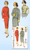 1950s Vintage Simplicity Sewing Pattern 2280 Uncut Misses 3 Piece Suit Size 32B