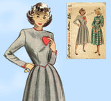 Simplicity 2281: 1940s Uncut Easy Teen Dress Sz 32 B Vintage Sewing Pattern