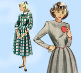 Simplicity 2281: 1940s Uncut Easy Teen Dress Sz 32 B Vintage Sewing Pattern