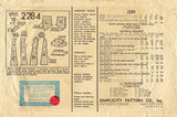 Simplicity Pattern 2284: 1930s Toddler Girls Princess Dress Sz 4 Vintage Sewing Pattern