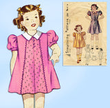 Simplicity Pattern 2284: 1930s Toddler Girls Princess Dress Sz 4 Vintage Sewing Pattern