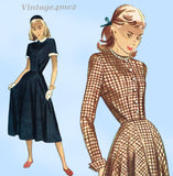 Simplicity 2286: 1940s Uncut Easy Teen Dress Sz 30 B Vintage Sewing Pattern