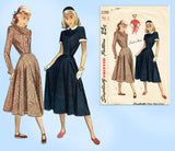 Simplicity 2286: 1940s Uncut Easy Teen Dress Sz 30 B Vintage Sewing Pattern