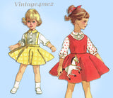 1950s Vintage Simplicity Sewing Pattern 2287 Baby Girls Skirt & Blouse