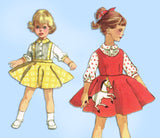 1950s Vintage Simplicity Sewing Pattern 2287 Baby Girls Skirt & Blouse